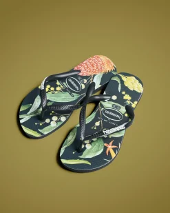Discount Kids' Slim Fauna Bush Flower Thongs Kids Flip Flops