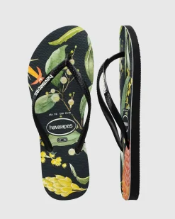 Discount Kids' Slim Fauna Bush Flower Thongs Kids Flip Flops