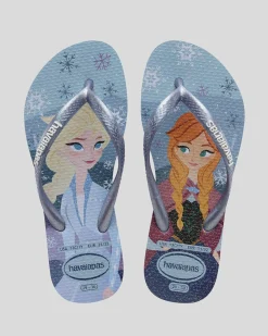 Flip Flops*Havaianas Kids' Slim Frozen Princess Thongs Lilac Breeze