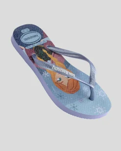 Flip Flops*Havaianas Kids' Slim Frozen Princess Thongs Lilac Breeze