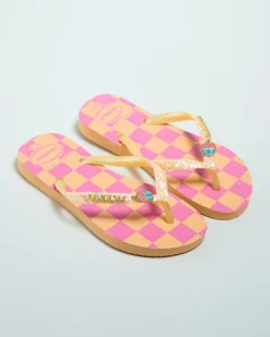 Flip Flops*Havaianas Kids' Slim Glitter Thongs Peach