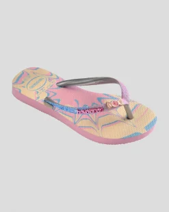Flip Flops*Havaianas Kids' Slim Glitter Thongs Pink Glow