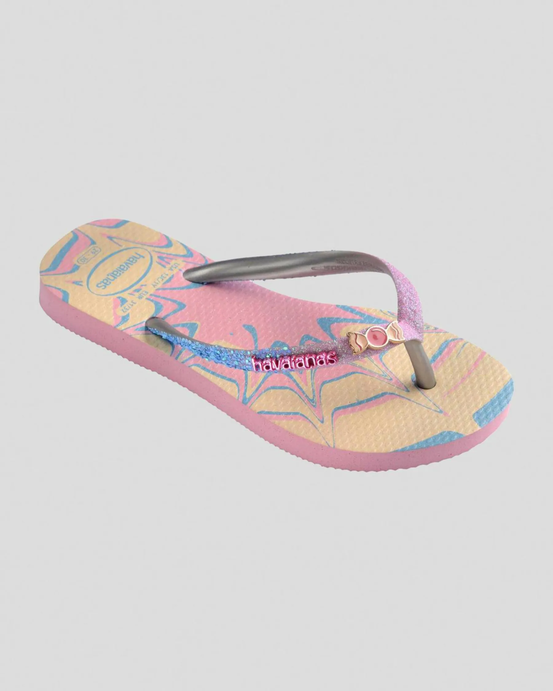 Flip Flops*Havaianas Kids' Slim Glitter Thongs Pink Glow
