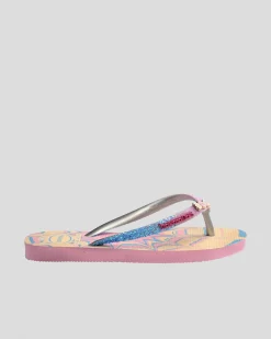 Flip Flops*Havaianas Kids' Slim Glitter Thongs Pink Glow