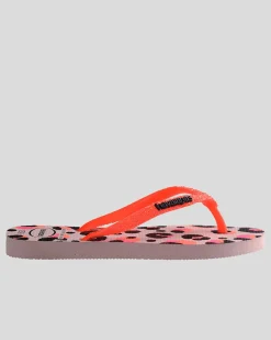 Flip Flops*Havaianas Kids' Slim Glitter Thongs Peony Rose/black