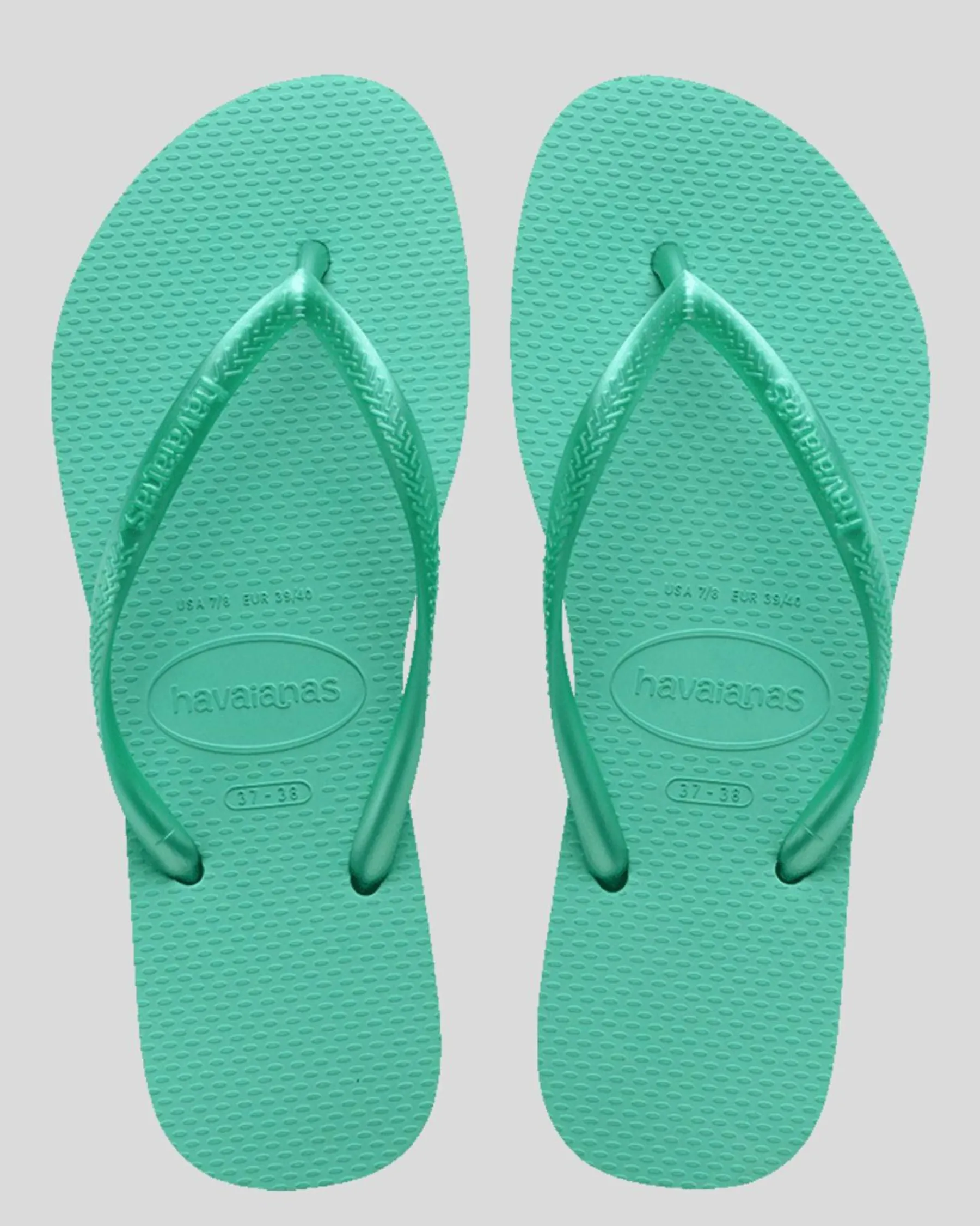 Flip Flops*Havaianas Kids' Slim Metallic Thongs Virtual Green