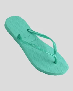 Flip Flops*Havaianas Kids' Slim Metallic Thongs Virtual Green