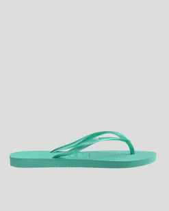 Flip Flops*Havaianas Kids' Slim Metallic Thongs Virtual Green