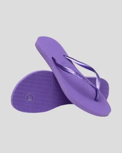 Clearance Kids' Slim Metallic Thongs Kids Flip Flops
