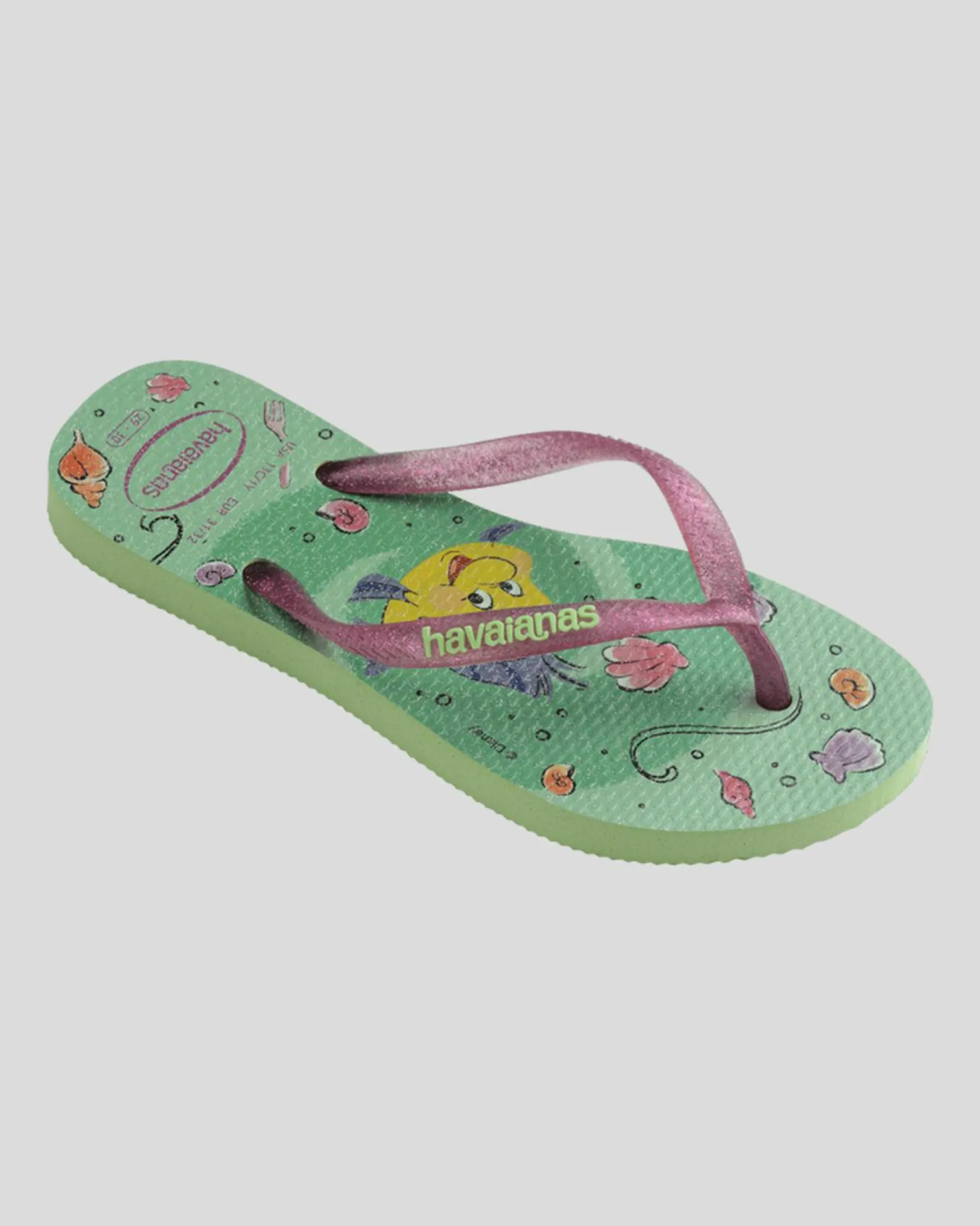 Kids' Slim Princess Ariel Thongs Kids Flip Flops