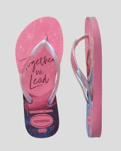 Hot Kids' Slim Princess Frozen Thongs Kids Flip Flops