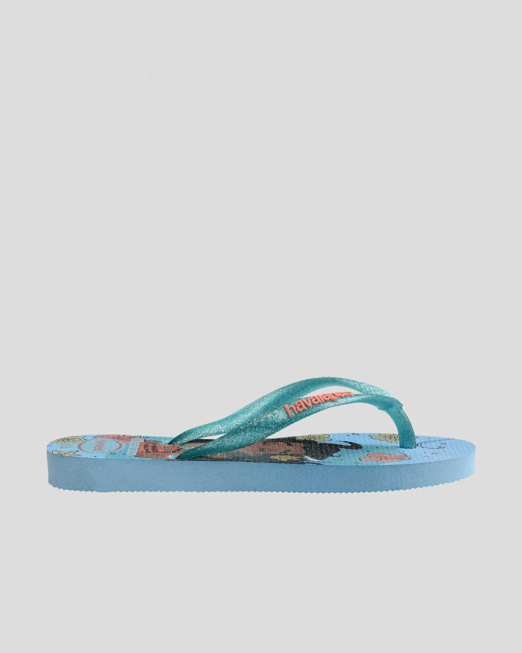 Flip Flops*Havaianas Kids' Slim Princess Moana Thongs Blue/blue