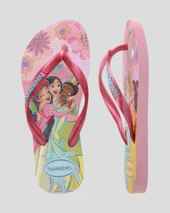 Clearance Kids' Slim Princess Thongs Kids Flip Flops