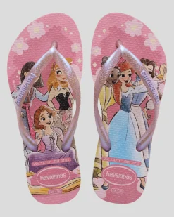 Clearance Kids' Slim Princess Thongs Kids Flip Flops