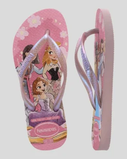 Clearance Kids' Slim Princess Thongs Kids Flip Flops