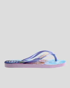 Flip Flops*Havaianas Kids' Slim Thongs Purple Fantasy