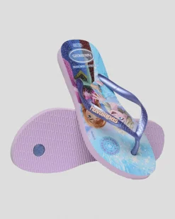 Flip Flops*Havaianas Kids' Slim Thongs Purple Fantasy