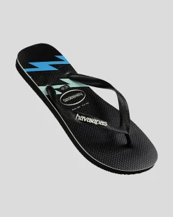 Flip Flops*Havaianas Kids' Top Bolt Thongs Black/blue