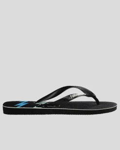 Flip Flops*Havaianas Kids' Top Bolt Thongs Black/blue