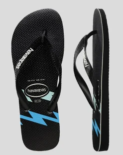 Flip Flops*Havaianas Kids' Top Bolt Thongs Black/blue
