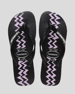 Flip Flops & Sandals*Havaianas Kids' Top Electric Thongs Black/purple
