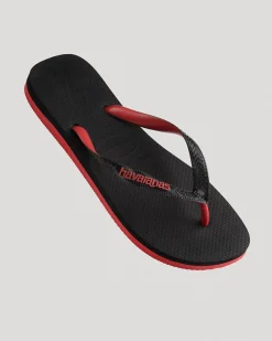 Flip Flops & Sandals*Havaianas Kids' Top Rubber Mix Thongs Black/red