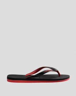Flip Flops & Sandals*Havaianas Kids' Top Rubber Mix Thongs Black/red