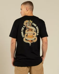 Tops & T-Shirts*Bush Chook King Brown T-Shirt Black