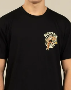 Tops & T-Shirts*Bush Chook King Brown T-Shirt Black