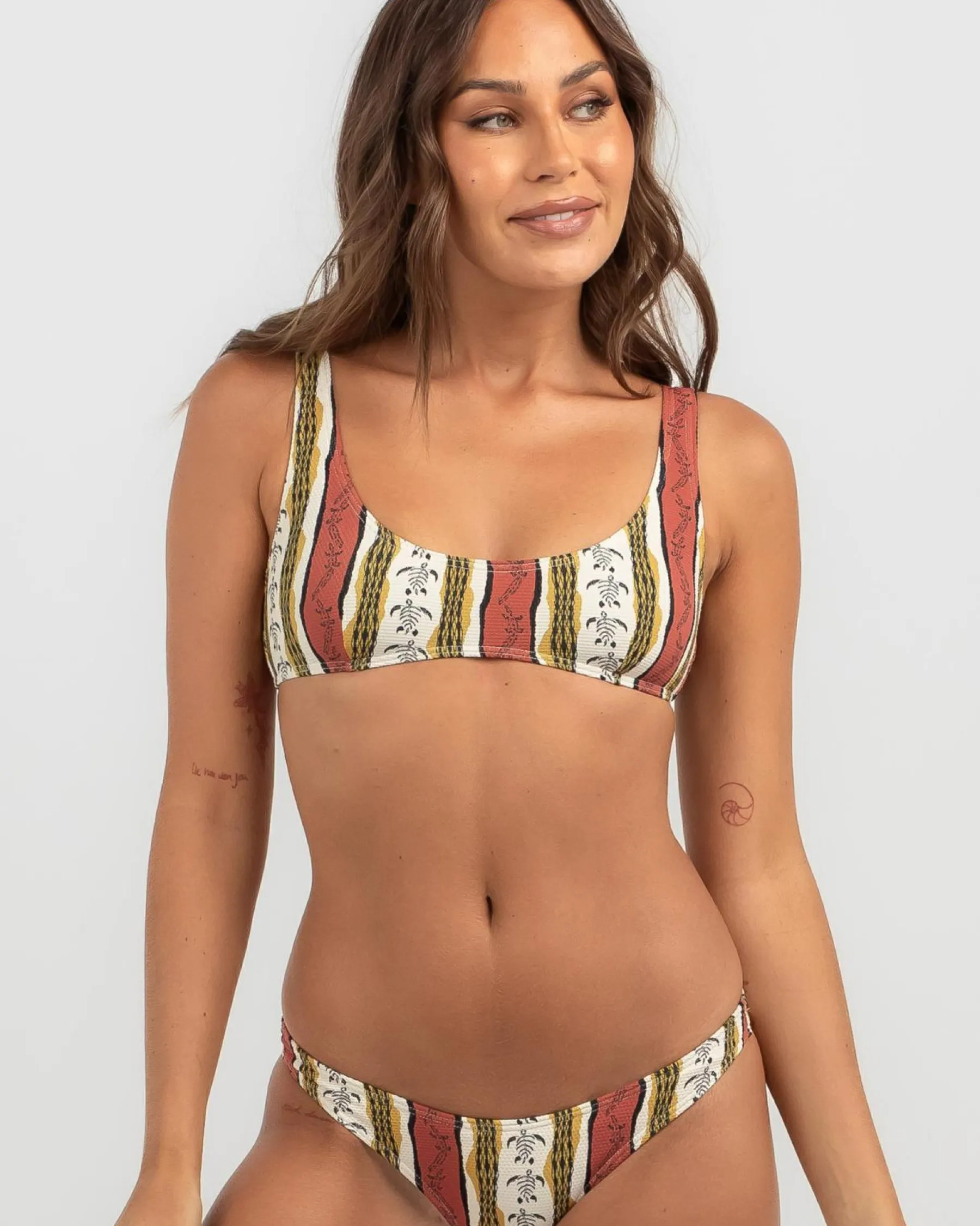 Bikinis*Billabong King Stingray Diamond Bralette Bikini Top Chino