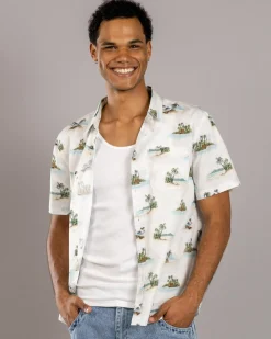 Tops & T-Shirts*Jacks Kingston Short Sleeve Shirt Off White