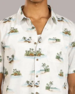 Tops & T-Shirts*Jacks Kingston Short Sleeve Shirt Off White