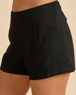Sets|Linen Blend*Mooloola Kira Vanessa Shorts Black