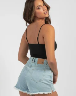 Tops*Ava And Ever Kiss Me More Top Black
