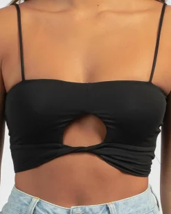 Tops*Ava And Ever Kiss Me More Top Black