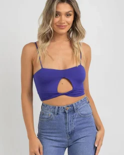 Tops*Ava And Ever Kiss Me More Top Sapphire