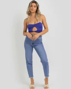 Tops*Ava And Ever Kiss Me More Top Sapphire