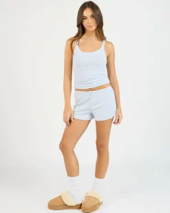Bottoms*Malibu Lounge Kissing Booth Boxer Shorts Light Blue