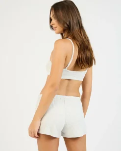 Bottoms*Malibu Lounge Kissing Booth Boxer Shorts Grey Marle