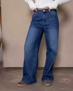 Denim|Bottoms*DESU Knox Baggy Jeans Blasted Dark Blue