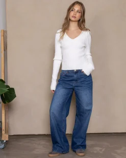 Denim|Bottoms*DESU Knox Baggy Jeans Blasted Dark Blue