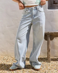 Denim|Bottoms*DESU Knox Baggy Jeans Blasted Bleach