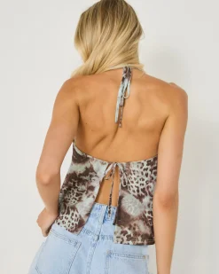 Tops*Ava And Ever Kora Top Leopard