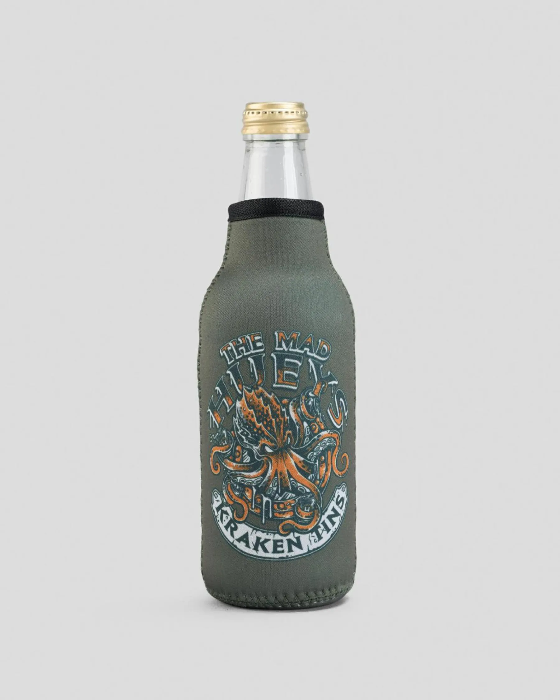 Gifts & Novelty|Bottles & Lunch Boxes*The Mad Hueys Kraken Port Hole Bottle Cooler Olive