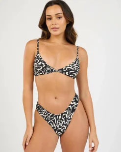 Bikinis*Billabong La Isla Bondi Classic Bikini Bottom Black Pebble
