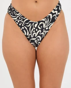 Bikinis*Billabong La Isla Bondi Classic Bikini Bottom Black Pebble