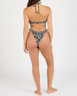 Bikinis*Billabong La Isla Tie Side Skimpy Hike Bikini Bottom Black Pebble