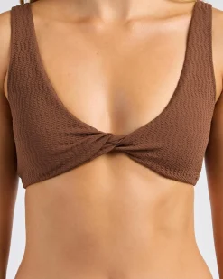 Bikinis*Roxy Lagos Bralette Bikini Top Fondue Fudge