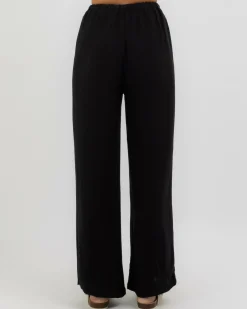 Sets|Linen Blend*Mooloola Laguna Pants Black