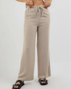 Sets|Linen Blend*Mooloola Laguna Pants Latte